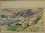 Jean VIMENET (1914-1999).Montagne en Algérie.Aquarelle signée en bas à droite,...