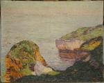 Léon DETROY (1859-1955)Côte rocheuse.Toile signée en bas à droite.64 x...