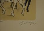 Yves BRAYER (1907-1990)Cavaliers au MarocEstampe, épreuve d'artiste signée en bas...