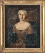 Suiveur de Louis TOCQUÉ (1696-1772) .Portrait d'une dame de qualité...
