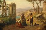 E. COULANGE LAUTREC (1824-1898)Recueillement devant l'autel d'une Sainte en Italie...