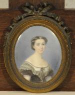 Cécile de VILLENEUVE (1824-1901).Portrait de Laure Dupin, épouse de Raoul...