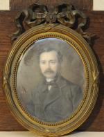 Cécile de VILLENEUVE (1824-1901). Portrait de Raoul Fizeaux de La...
