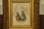 École FRANÇAISE du XIXème.Portrait de femme âgée, vers 1850Aquarelle29 x...