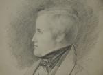 Raymond BALZE (1818-1909) ?François d'Orléans. Dessin au crayon, portant la...