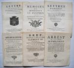 [CLERGÉ - CENSURE - JANSÉNISME et DIVERS] - Lettres patentes,...