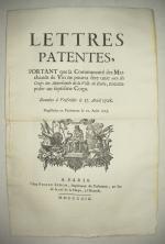 [CORPORATIONS - ARTS et METIERS] - Lettres patentes, édits, déclarations,...