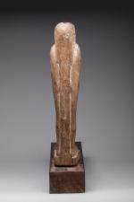 PTAH-SOKAR-OSIRIS momiforme en bois sculpté. Reste d'enduit.Égypte, XXVe-XXVIe dynastie.Haut. 53...