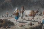 Jean PILLEMENT (Lyon, 1728 - Lyon, 1808)Une paire : Paysages...