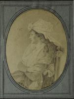 École FRANÇAISE de la fin du XVIIIe siècle.Portrait de jeune...