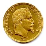 Napoléon III (tête laurée) 100 Francs 1865 Paris. Superbe.