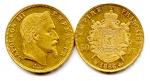 Lot de deux pièces 50 Francs Napoléon III (tête laurée)...