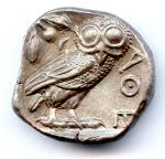 Attique - Athènes (480-449) Tètradrachme d'argent. Pozzi 1542Flan étroit. De...