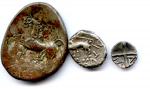 Lot de trois monnaies celtes : tétradrachme des Celtes du...
