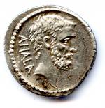 République Romaine - Junia (monétaire 54 avant J.-C.) Denier d'argent...