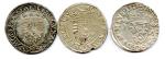 Lot de trois monnaies d'argent : Teston daté 1522 d'Antoine...