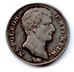 Napoléon Ier (1804-1814) Franc argent (tête de Bonaparte) 1806 (poisson)...