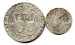 Lot de deux monnaies du Royaume d'Espagne Joseph Napoléon (1808-1813)...