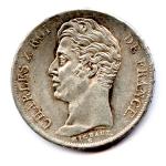 Charles X (1824-1830). Franc en argent 1830 Nantes (8 859...