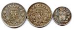 Lot de trois monnaies d'argent d'Henri V Duc de Bordeaux...