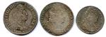 Lot de trois monnaies dargent de Louis XIV (1643-1715) :écu...