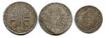 Lot de trois monnaies dargent de Louis XIV (1643-1715) :écu...