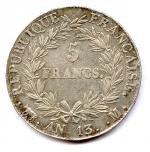 Napoléon Ier (1804-1814)5 Francs argent an 13 Paris. Très bel...
