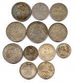 Lot de douze monnaies dargent Allemagne :Thaler Frédéric Guillaume de...