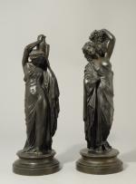 James PRADIER (1790-1852)VESTALE nue et drapée à l'antique, portant une...