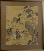 HIROSHIGE (1797-1858)Série des fameux restaurants d'Edo.22 x 35 cm. (coupée,...
