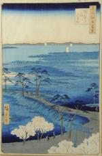 HIROSHIGHE (1797-1858)Estampe issue de la série de 100 vues d'Edo-...