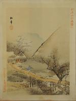 JAPON. DEUX ESTAMPES représentant des paysages. Fin XIXe. 23,5 x...