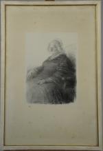 Charles LÉANDRE (1862-1934)Femme assise.Lithographie signée en bas à gauche.48 x...