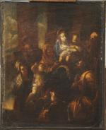 École ITALIENNE ancienne.L'adoration des bergers.Toile.56 x 45 cm.Provenance : collection...