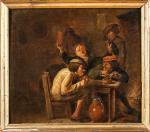 David TÉNIERS (1610-1690), dans le goût deScène de taverne. Panneau.29...