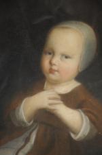 École HOLLANDAISE du XVIIe ?Portrait d'enfant.Pastel.44,5 x 36,5 cm.