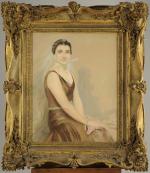 Josey PILLON (1876-?) Portrait de jeune femme.Pastel sur carton, signé...