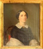 Claus Anton KÖLLE (1827-1872)Dame de qualité.Toile signée et datée 1857...