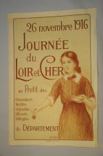 A.JANDIVEAN (XIX-XX)."Journée du Loir et Cher"Affiche imprimée par Devambez Paris,...