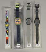 SWATCH GREY LINE. GB 411.M.O.C.A., 1989.Bracelet mat.Guide Swatchwatches p. 139.