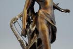 Mathurin MOREAU (Dijon 1822, Paris 1912)Nymphe à la Harpe, 1904.Bronze...