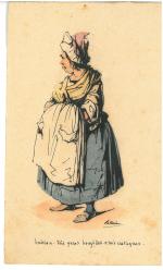 Pierre LETUAIRE (1798-1884)8 caricatures.Encre et aquarelle sur papier fort. Signées...
