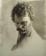 École FRANÇAISE du XIXe11 dessins : portraits, sculptures, anatomie...Fusain, estompe....