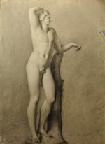 École FRANÇAISE du XIXe11 dessins : portraits, sculptures, anatomie...Fusain, estompe....