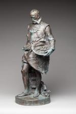 Louis Ernest BARRIAS (1841-1905)Bernard Palissy dans son atelier.Bronze pâtiné et...