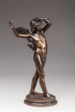 Augustin Jean MOREAU-VAUTHIER, dit MOREAU (1831-1893)Amour.Bronze patiné et signé ;...