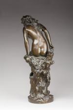 Jean-Baptiste CARPEAUX (1827-1875)Bacchante à la souche.Bronze pâtiné et signé, marqué...