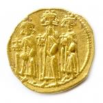 Héraclius, Héraclius Constantin et Héracléonas (638-641) Solidus frappé à Constantinople....