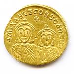 Théophile avec Michel II et Constantin (829-842) Solidus frappé à...