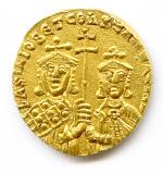 Basile Ier et Constantin (868-879) Solidus frappé à Constantinople. Sear...